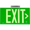 Hubbell Lighting Dual-Lite Exit Sign, Green Acrylic, w/ Photoluminescent Letters, Double Face DPLA75DG
